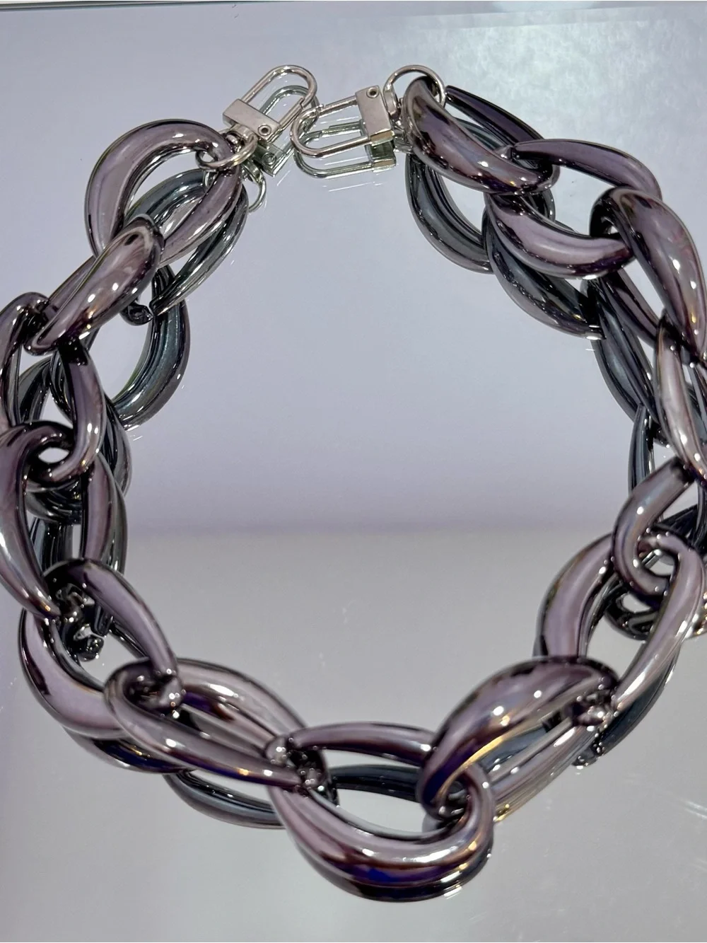 New Gunmetal Link Bag Chain 18 inches